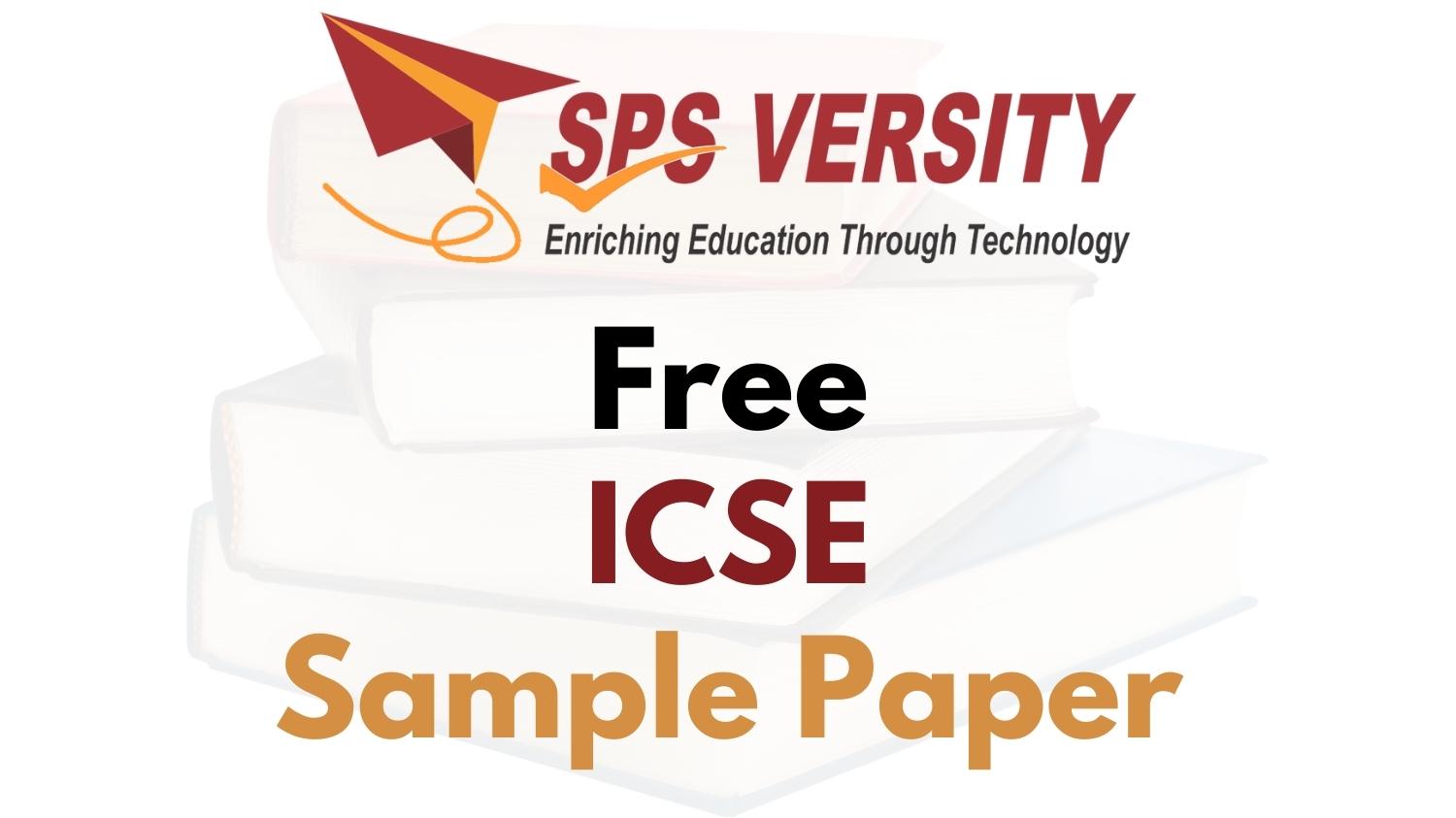 Free ICSE Sample Papers