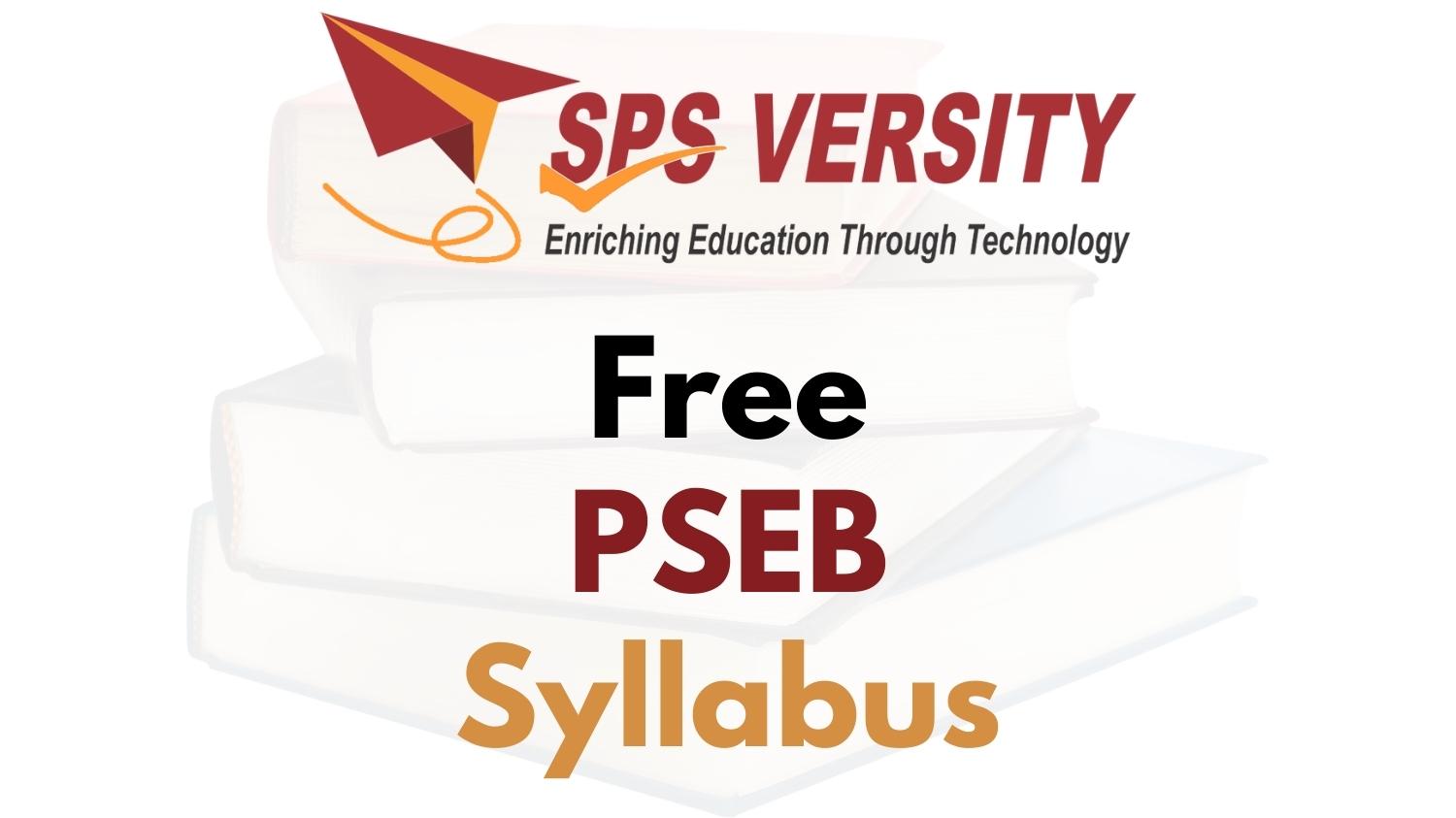 Free PSEB Syllabus